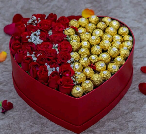 Heart Box with Ferrero
