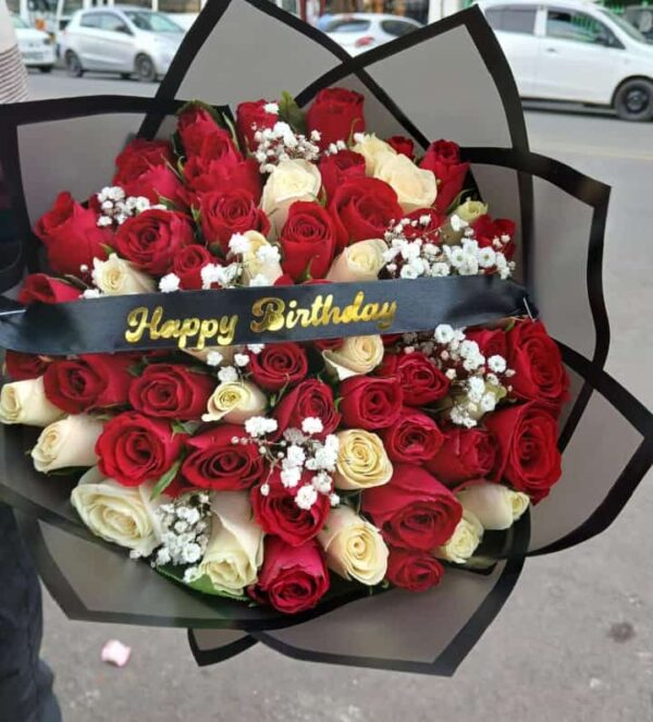 50 ROSES FOR BIRTDAY