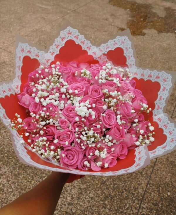 50 PINK ROSES
