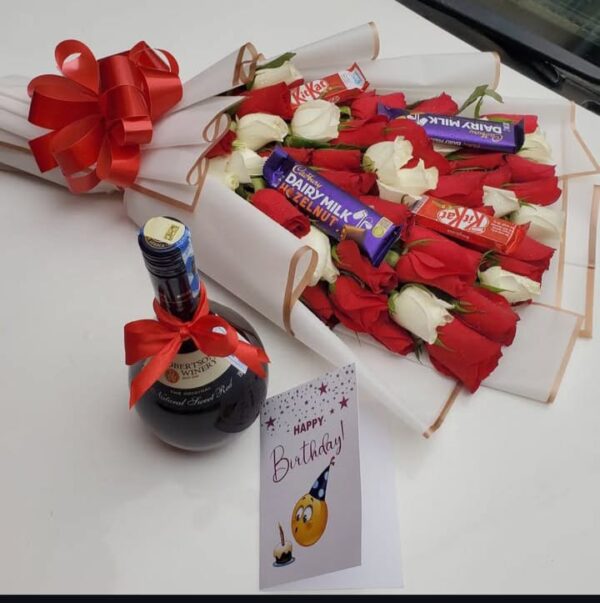 WINE ,ROSES AND CHOCOLATES