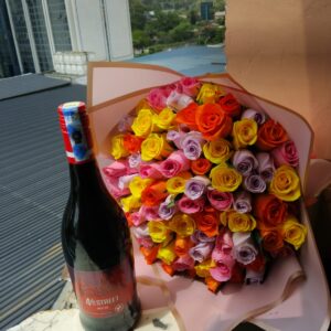WINE WITH ROSES