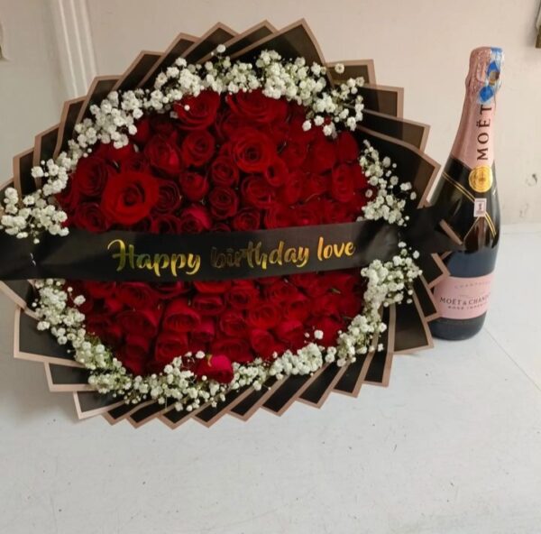 500 ROSES WITH MOET