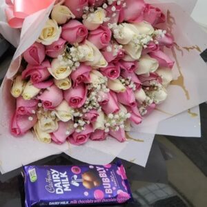 50 ROSES WITH CADBURY