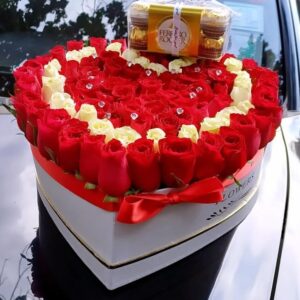 HEART BOX WITH 16 PIECE FERRERO