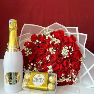 BELAIR WITH FLOWERS AND CHOCOLATES